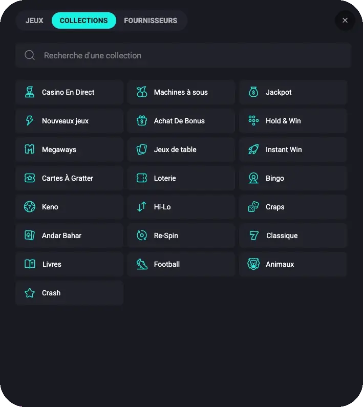 recherche de collection de jeux